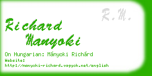 richard manyoki business card